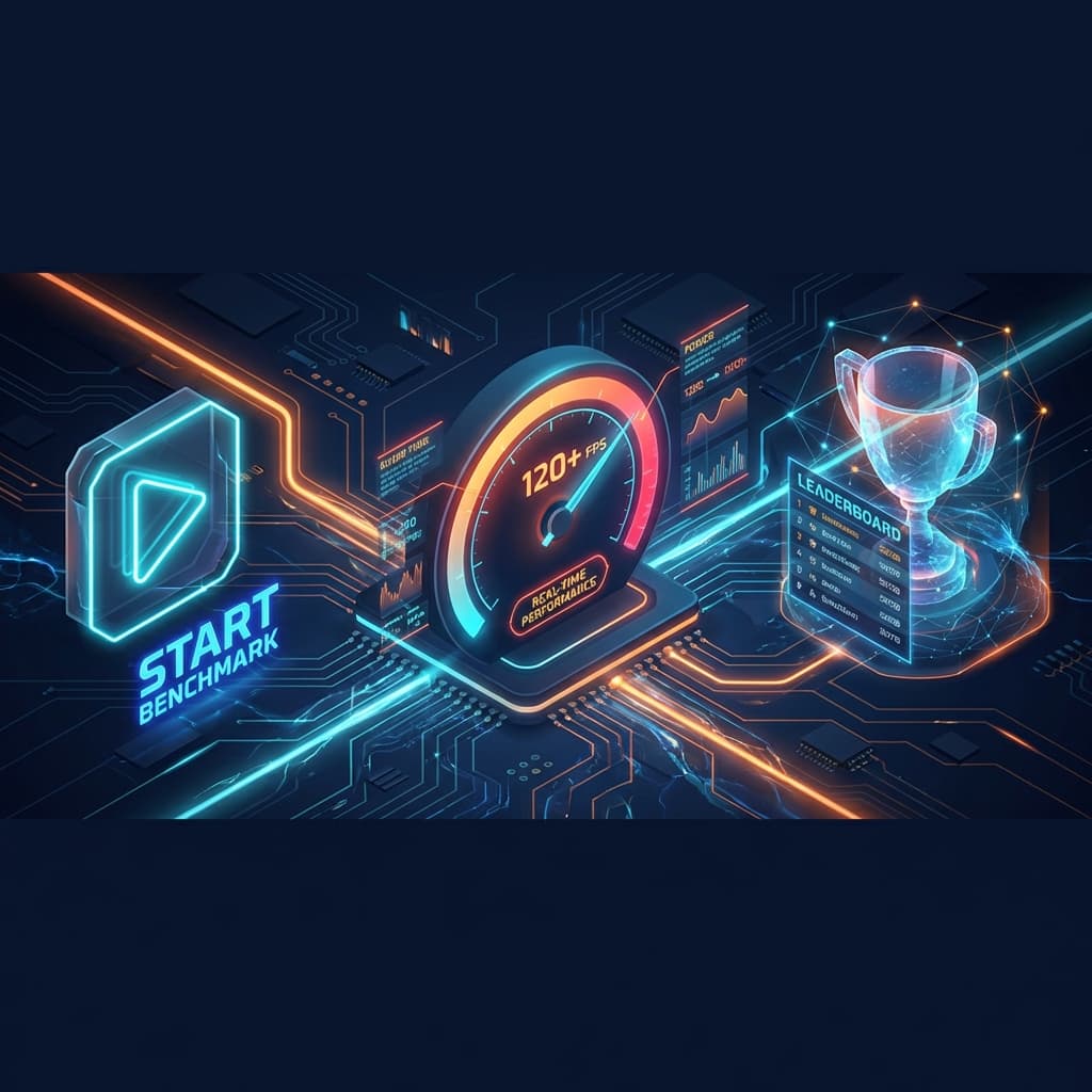 Volume shader benchmark workflow: Launch, Monitor, Compare